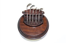 St. Andrews Golf Productions Presents Young Tom's Clubs w/Old & Young Tom Glass Dome in Original Box