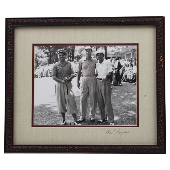 Ben Hogan Signed Matted Photo w/ Middlecoff & Other - Framed JSA ALOA