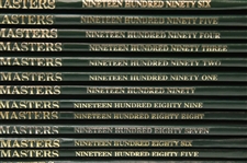 Complete Run from First Forty One Years to 2025 Masters Tournament Green Annual Books