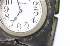 1924 PGA Championship at French Lick Waltham Stand/Travel Clock - Rare & Works!