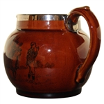 c.1900 Athlo Ware 'The New Caddy' Burslem England Silver Rimmed Pitcher