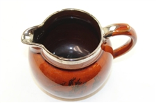 c.1900 Athlo Ware 'The New Caddy' Burslem England Silver Rimmed Pitcher