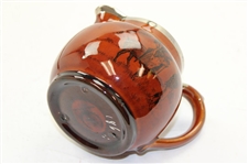 c.1900 Athlo Ware 'The New Caddy' Burslem England Silver Rimmed Pitcher