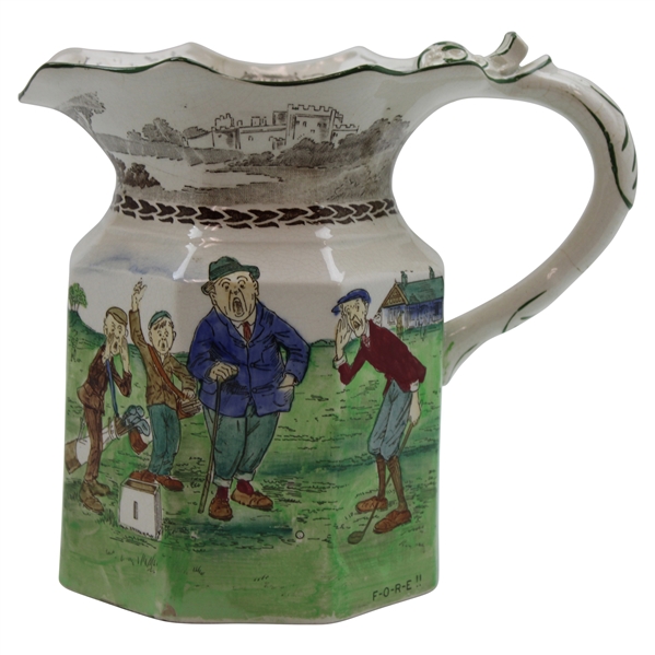 1930s Shelly Late Foley Golfing F-O-R-E Pitcher
