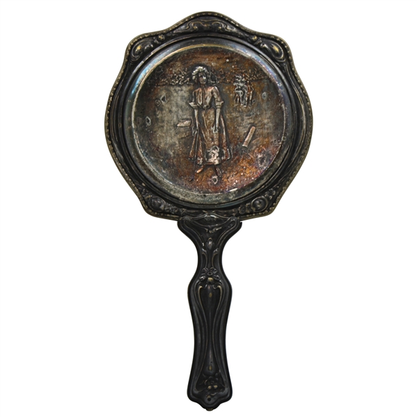 Vintage Relief Lady Golfer Mirror
