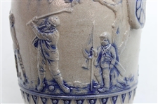 c.1900 Simon Peter Gerz of Lohr Ges Gesch German Golf Scene Gray Growler Jug