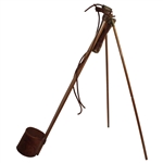 Vtg Holbrook Wood & Leather Reg. Patent Caddie Golf Club Carrier Stand Bag