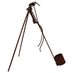 Vtg Holbrook Wood & Leather Reg. Patent Caddie Golf Club Carrier Stand Bag