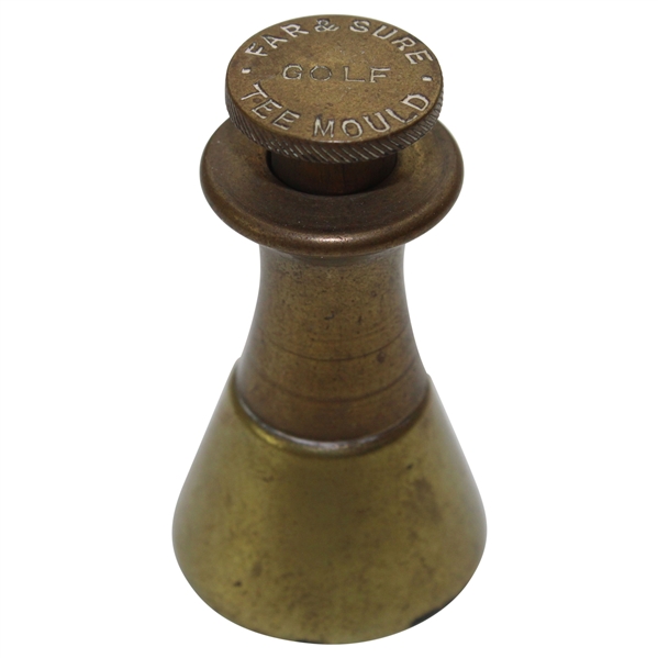 c.1910 Far & Sure Sand Tee Mold - Brass & Copper
