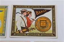 Seven (7) 1910 Murad Cigarettes College Series Golf Cards Incl. U of I, Indiana & More