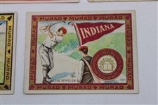 Seven (7) 1910 Murad Cigarettes College Series Golf Cards Incl. U of I, Indiana & More