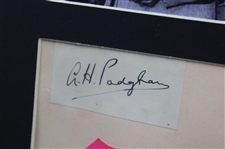 A. H. Padgham Display w/ 1936 Ticket, Signed Cut, Photo & More - Framed JSA ALOA
