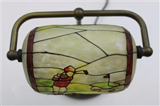 Golfer Stained Glass Motif Desk Lamp