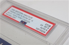 Tiger Woods Signed 1996 Western Amateur Series Ticket PSA 6 AUTO 9