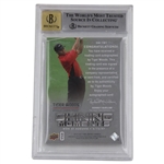 Tiger Woods Signed 2012 UD All-Time Greats Shining Moments Ltd Ed #4/5 1997 Masters Card BAS 8.5 AUTO 10