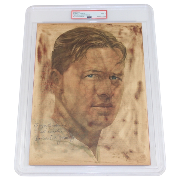 Bobby Jones Signed Griffith Foxley Illustrated Print PSA NM 7 #84607489