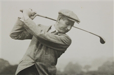Harry Vardon Mid-Swing Silver Print Photo