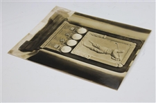 Original Photo Of Bobby Jones Grand Slam Used Golf Balls Display