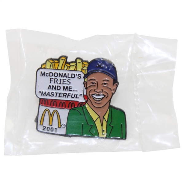 2001 Tiger Woods McDonalds Fries And...Me Masterful Pin in Original Package