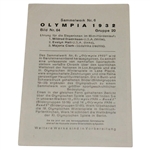 1932 Olympics Swedish Card with Mildred Diedrikson (Babe Zaharias) Atop the Podium
