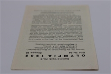 1932 Olympics Swedish Card with Mildred Diedrikson (Babe Zaharias) Atop the Podium