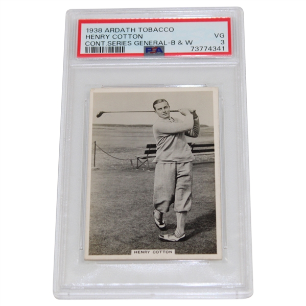 1938 Ardath Tobacco Henry Cotton Cont. Series General B & W PSA Vg 3 #73774341