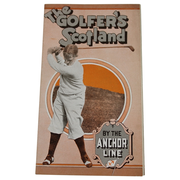 c.1920s-30s The Golfers Scotland By The Anchor Line Booklet w/ Bobby Jones Cover - Rare