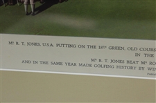 Bobby Jones Putting At St. Andrews 1930 British Amateur - Framed