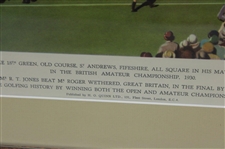 Bobby Jones Putting At St. Andrews 1930 British Amateur - Framed