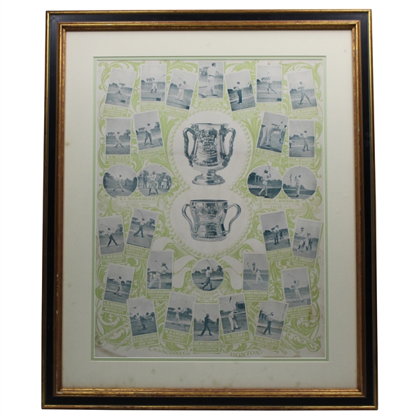Original 1899 Florida East Coast Golf Club Championship Cup Poster - Framed