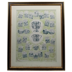 Original 1899 Florida East Coast Golf Club Championship Cup Poster - Framed