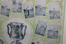 Original 1899 Florida East Coast Golf Club Championship Cup Poster - Framed