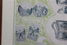 Original 1899 Florida East Coast Golf Club Championship Cup Poster - Framed