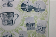 Original 1899 Florida East Coast Golf Club Championship Cup Poster - Framed