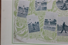 Original 1899 Florida East Coast Golf Club Championship Cup Poster - Framed