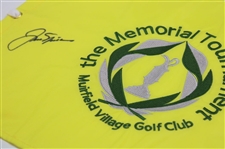 Jack Nicklaus Signed Undated The Memorial at Muirfield Embroidered Flag JSA ALOA