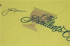 Jack Nicklaus Signed Undated The President's Cup at Muirfield Embroidered Flag JSA ALOA