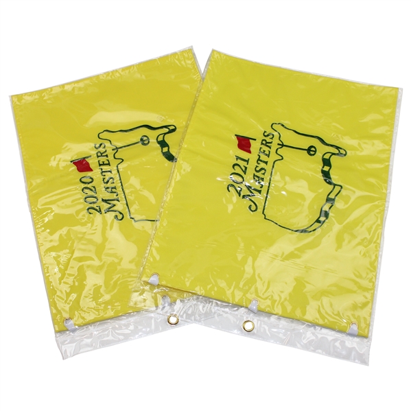 2020, 2021 & 2023 Masters Tournament Embroidered Flags - Unopened in Original Packaging