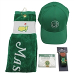 Masters Tournament Green Caddy Hat, Embroidered Keychain, Logo Bag Towel & Hat Clip