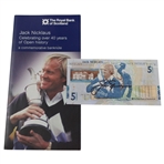 Jack Nicklaus Signed 5lb RBS St. Andrews Bank of Scotland Note w/Envelope JSA ALOA