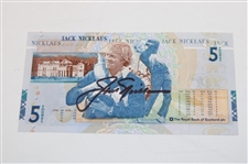 Jack Nicklaus Signed 5lb RBS St. Andrews Bank of Scotland Note w/Envelope JSA ALOA