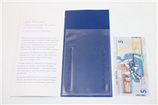 Jack Nicklaus Signed 5lb RBS St. Andrews Bank of Scotland Note w/Envelope JSA ALOA