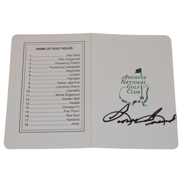 Sam Snead Signed Augusta National Golf Club Scorecard JSA ALOA