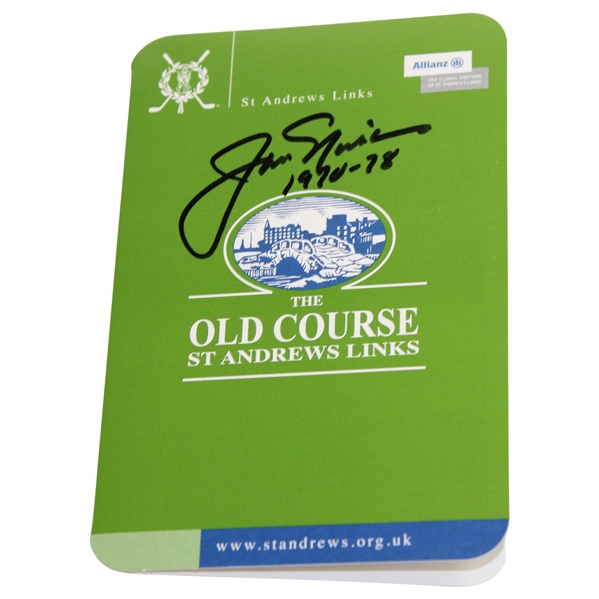 Jack Nicklaus Signed St. Andrews Old Course Scorecard w/Years Won JSA ALOA