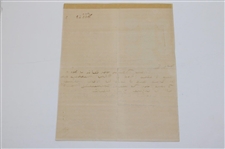 Harry Vardon Signed 1923 Handwritten Message on Personal Letterhead JSA ALOA