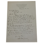 A.W. Tillinghast 1931 Signed Handwritten Letter on Letterhead to Colonel Otto Probst - Dec 31st JSA ALOA