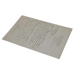 A.W. Tillinghast 1931 Signed Handwritten Letter on Letterhead to Colonel Otto Probst - Dec 31st JSA ALOA