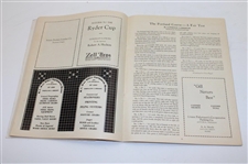 1947 Ryder Cup at Portland Golf Club Official Program - USA 11-1 Win
