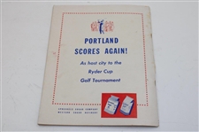 1947 Ryder Cup at Portland Golf Club Official Program - USA 11-1 Win