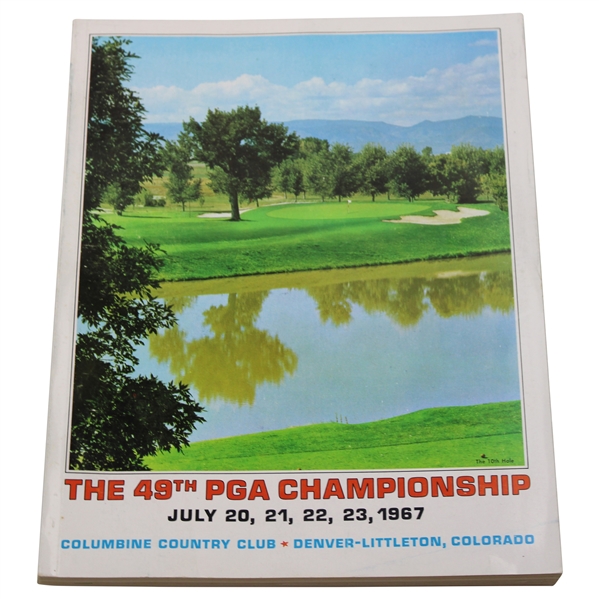 1967 PGA Championship at Columbine CC Official Program - Don January Winner